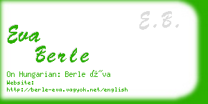 eva berle business card